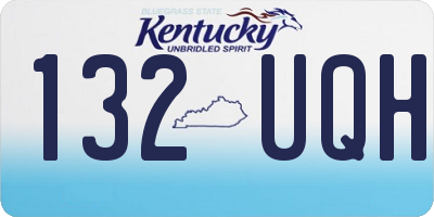 KY license plate 132UQH