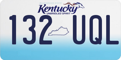 KY license plate 132UQL