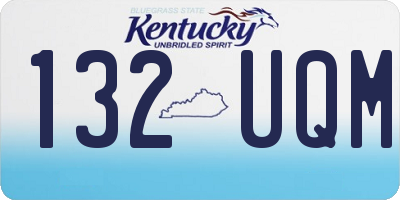 KY license plate 132UQM