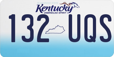 KY license plate 132UQS