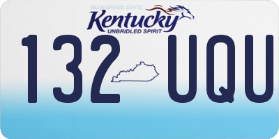 KY license plate 132UQU