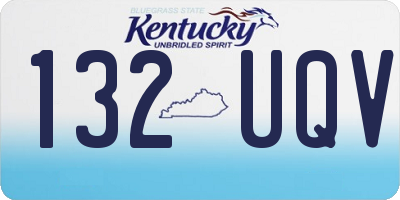 KY license plate 132UQV
