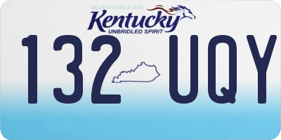 KY license plate 132UQY