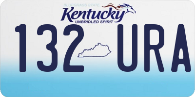 KY license plate 132URA