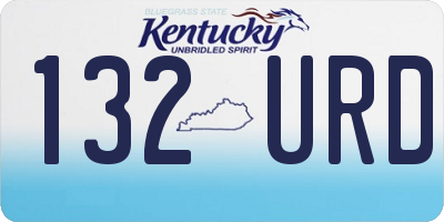 KY license plate 132URD