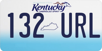 KY license plate 132URL