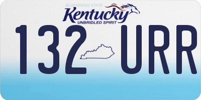 KY license plate 132URR