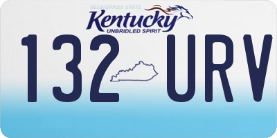 KY license plate 132URV