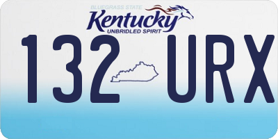 KY license plate 132URX
