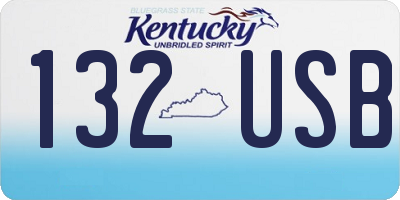 KY license plate 132USB