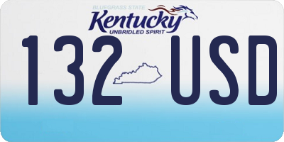 KY license plate 132USD