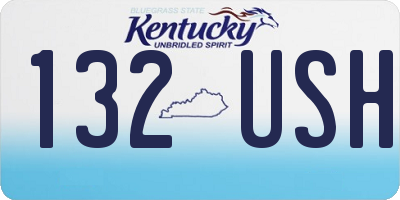 KY license plate 132USH