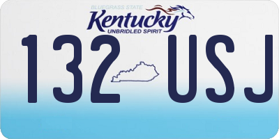 KY license plate 132USJ