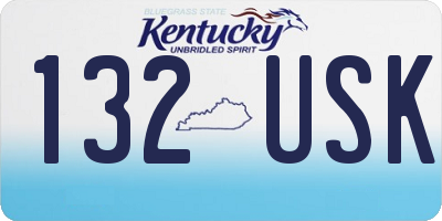 KY license plate 132USK