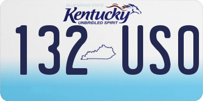 KY license plate 132USO