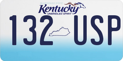 KY license plate 132USP