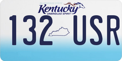 KY license plate 132USR