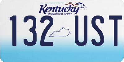 KY license plate 132UST