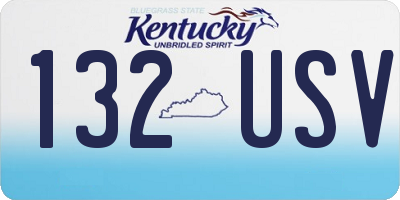KY license plate 132USV