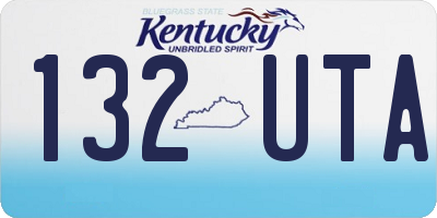 KY license plate 132UTA