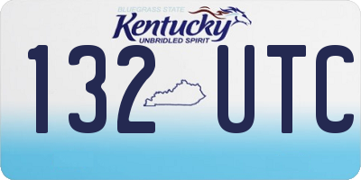 KY license plate 132UTC