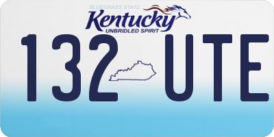 KY license plate 132UTE
