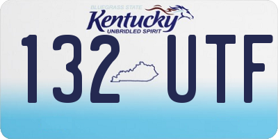 KY license plate 132UTF