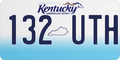 KY license plate 132UTH