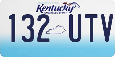 KY license plate 132UTV
