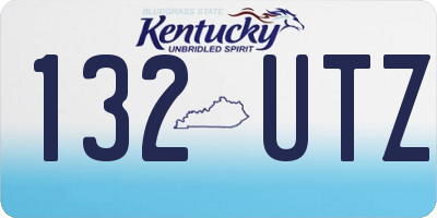 KY license plate 132UTZ
