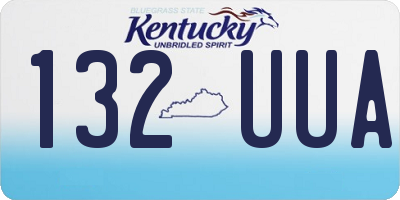 KY license plate 132UUA