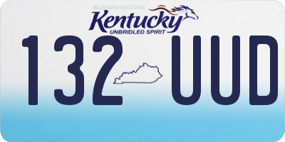 KY license plate 132UUD