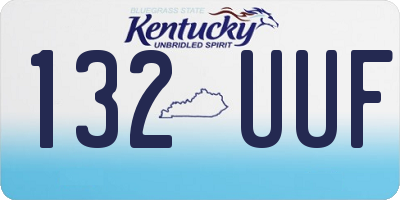 KY license plate 132UUF