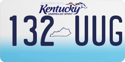 KY license plate 132UUG