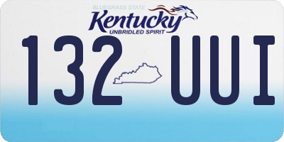KY license plate 132UUI