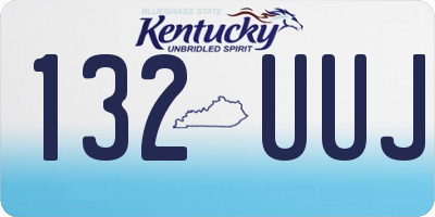 KY license plate 132UUJ