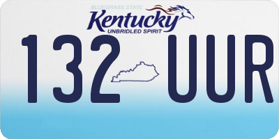 KY license plate 132UUR