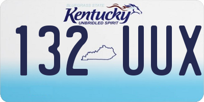 KY license plate 132UUX