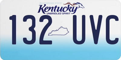 KY license plate 132UVC