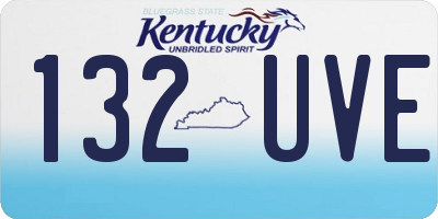 KY license plate 132UVE