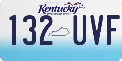 KY license plate 132UVF
