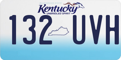 KY license plate 132UVH