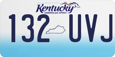 KY license plate 132UVJ