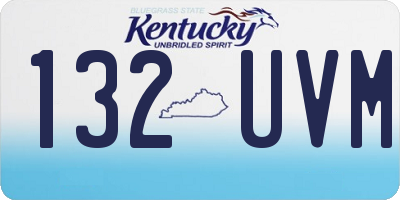 KY license plate 132UVM