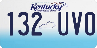 KY license plate 132UVO