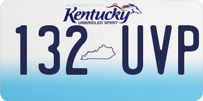 KY license plate 132UVP