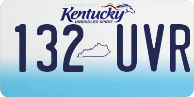 KY license plate 132UVR