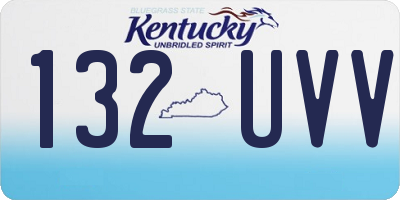 KY license plate 132UVV