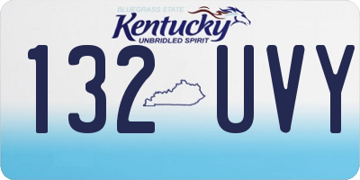 KY license plate 132UVY