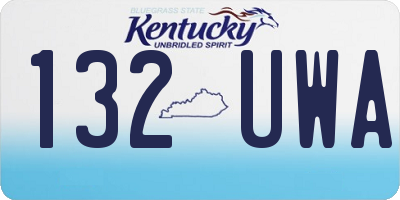 KY license plate 132UWA